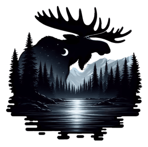 a moose moose moose moose moose moose moose moose moose mountain lake night sky mountain landscape