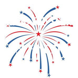 a fireworks - themed card with a fireworks in the background