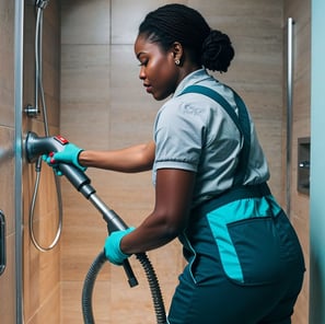 Steam clean bathroom 