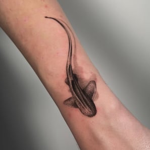 Detali ryklio tatuiruotė ant rankos, tattoo ideas