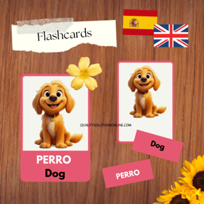 Flashcards bilingües de animales para imprimir 