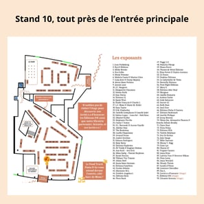 retrouvez JC Staignier au salon Love Story : Stand 10 tout près de l'entrée principale.