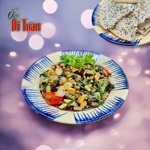 Cồi hàu điếu xào lăn tại Ốc Dì Toàn - quán ngon quận Bình Thạnh