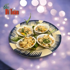 Sò dương nướng mỡ hành tại Ốc Dì Toàn - Quán ngon quận Bình Thạnh