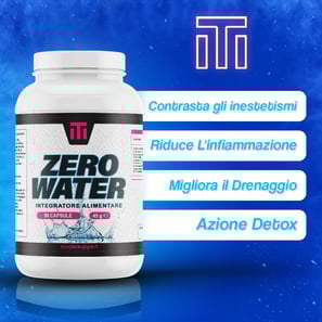 a bottle of zero water with a blue sky background