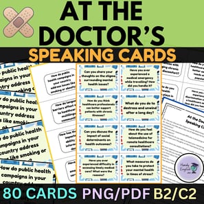 communicative activities for english lessons at the doctor's speaking cards