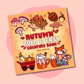 Autumn Coloring book bold and easy