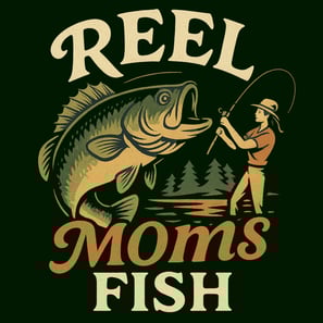 T-shirt: Vintage Reel Moms Fish cartoon bass t-shirt