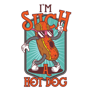 a hot dog with a hot dog in the background