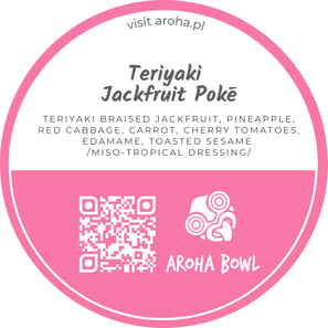 Teriyaki Jackfruit Poke etykieta