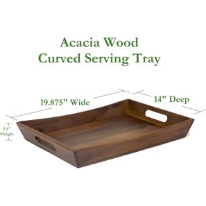 Acacia Curved Serving Tray