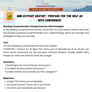DELF A2 Guide Sample