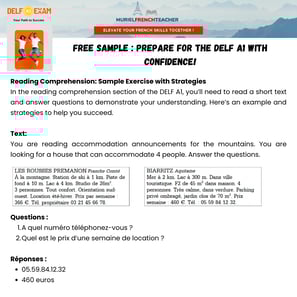 DELF A1 Guide Free Sample