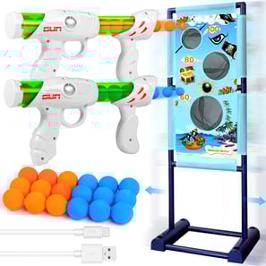 DX DA XIN Cible de Tir Mobile Jeux Enfant Jouets de Jardin D'Extérieur Comprend 2 Pistolets Jouets 1