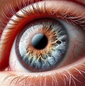 Close-up Human Eye Image and Link to AnatomyMax.com