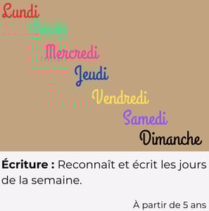les  jours de la semaine