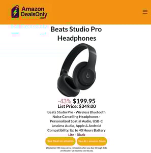 Beats Studio Pro Headphones. Best Deal on amazon.com!