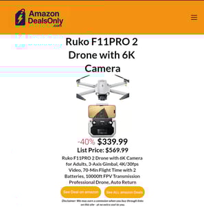 Ruko F11PRO 2 Drone with 6K Camera. Best Deal on amazon.com!