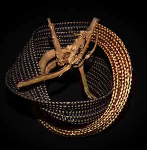 The New One, 2023 cane, reed, copper, driftwood