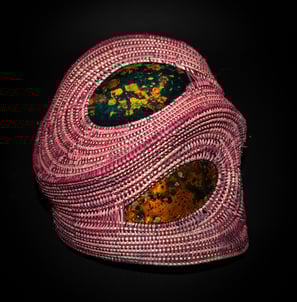 Quichotte, 2023, cane, reed, patinaed copper
