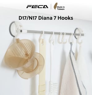 FECA D17 Diana 7 Hooks Stainless Steel Rod