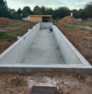 Piscine en construction