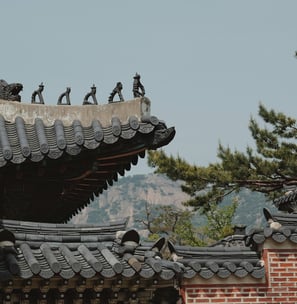 Dach eines Hanok