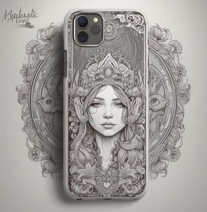 A bustling market stall is filled with a wide array of mobile phone cases and accessories, displayed on shelves and racks. Several people are browsing the items, dressed warmly for the weather. The cases come in various colors and designs, adding vibrancy to the scene.