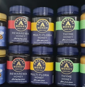 Experience the great taste of Arataki Honey:Rewarewa ,MultiFlora & Thyme Honey