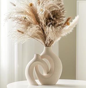 Nordic Modern Boho Style Decorative Ceramic Aesthetic Flower Vase for Home Decor