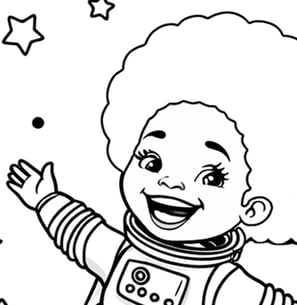 a cartoon spaceman character