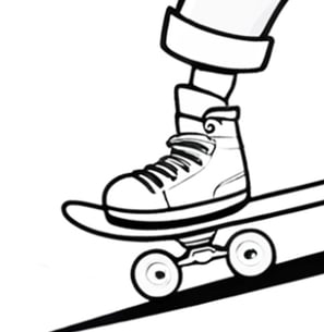 a skateboarder's footwear