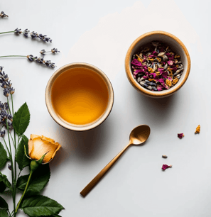 ACE TEA premium herbal tea collection - non caffeine flowers rose, chamomile, lavender, crysanthemum