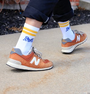 The Local Motion socks "in action"