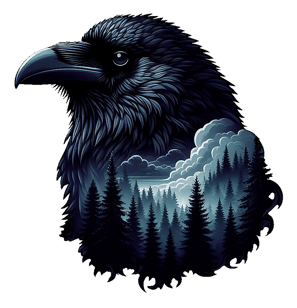 a bird with a black and white background