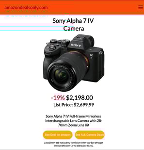 Best Deal on Amazon! Sony A7 IV Camera