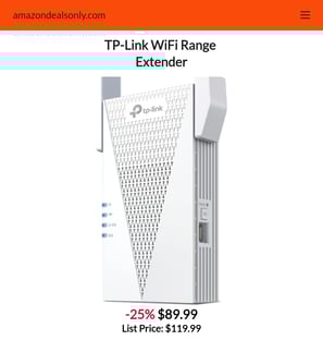 Best Deal on Amazon.  TP-Link Wifi Range Extender