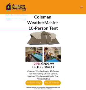 Coleman WeatherMaster Tent -29% Now $209.99 Only on amazon!