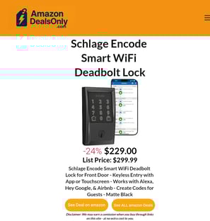 Schlage Encode Smart WiFi Deadbolt Lock. Best Deal on amazon.com!