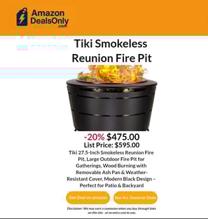 Tiki Outdoor Fire Pit -20% Off Now $475,00 Only on amazon!