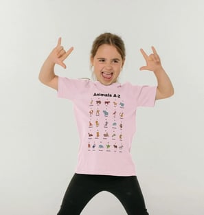 Eco Friendly Kids' Basic T-Shirt - Animals A-Z