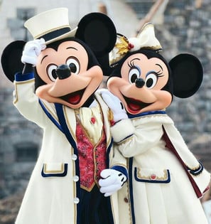 Mickey and Minnie from Disneyland Tokyo. We can create Disney reveal videos for any Disney park