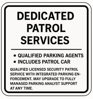 Full or Part-Time Patrols Services for Your Property as Required.