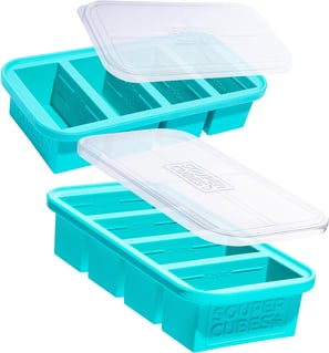 1 Cup Silicone Freezer Molds With Lids - Easy Meal Prep Container and Kitchen Storage Solution
