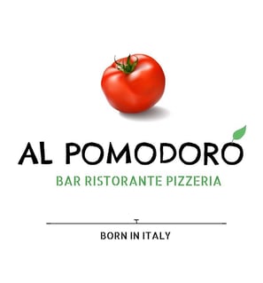 Al Pomodoro, a restaurant born in Italy, with a tomato on top of it