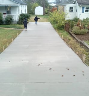 long concrete driveway concrete contractors huntsville al