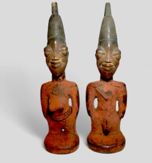 ibeji yoruba nigeria twin figure igbomina master of the smiling face archaic smile ibedji