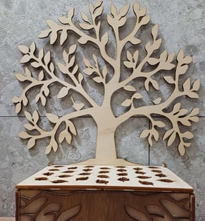 boite à bijoux en bois arbre de vie découpe laser