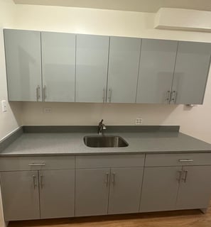 a kitchen with a sink and a sink