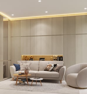 aluminium living room design 